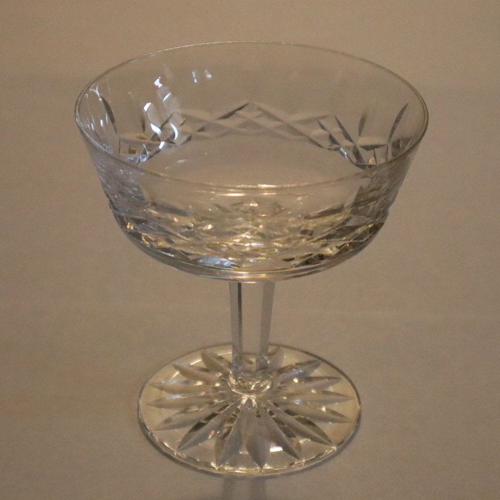Waterford Lismore Lead Crystal Dessert Margarita Glass 4 1/8" x 4 1/16" Vintage